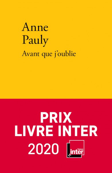 Couverture du livre Avant que j'oublie